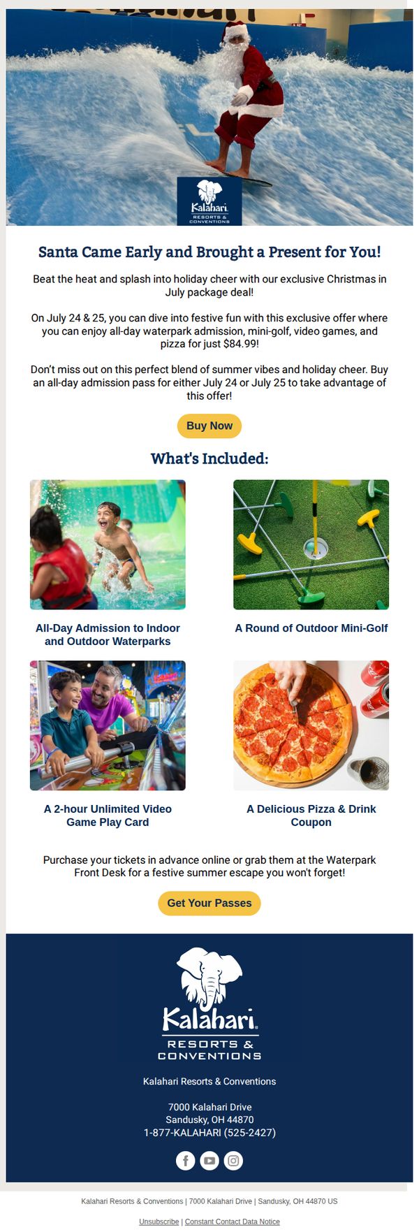 7. Kalahari Resorts: Celebrate Christmas in July at Kalahari!