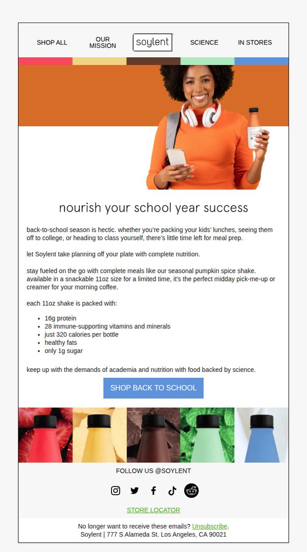 10. head back to school with Soylent