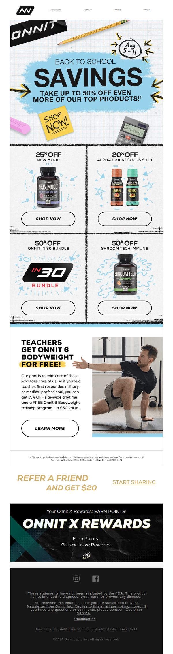10. Save Up To 50% During Our Back To School Sale