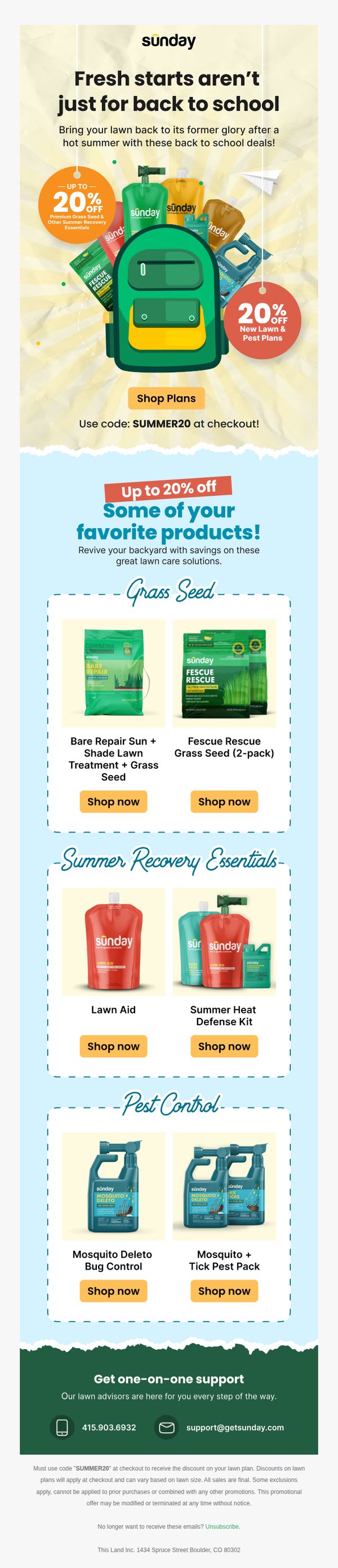 10. Ace Your Summer Recovery Lawn Care With 20% OFF ✅