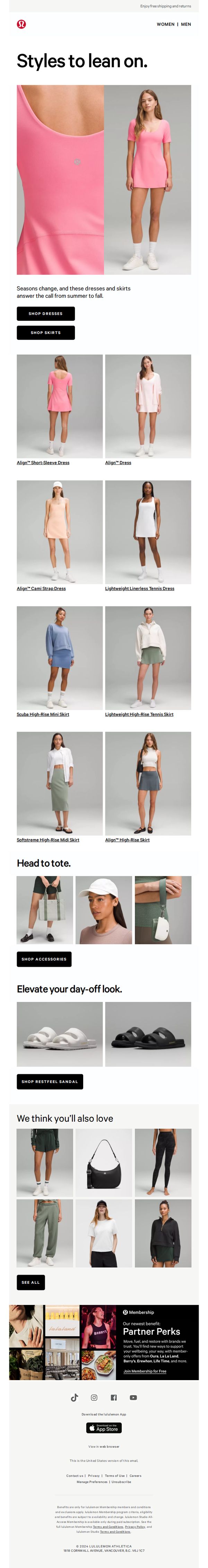 6. Lululemon: Short sleeves, more looks