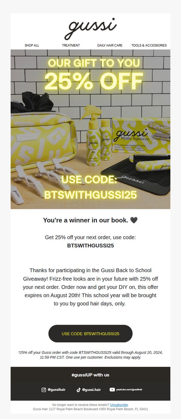 9. A little something for you, because you're a winner in our book 🖤