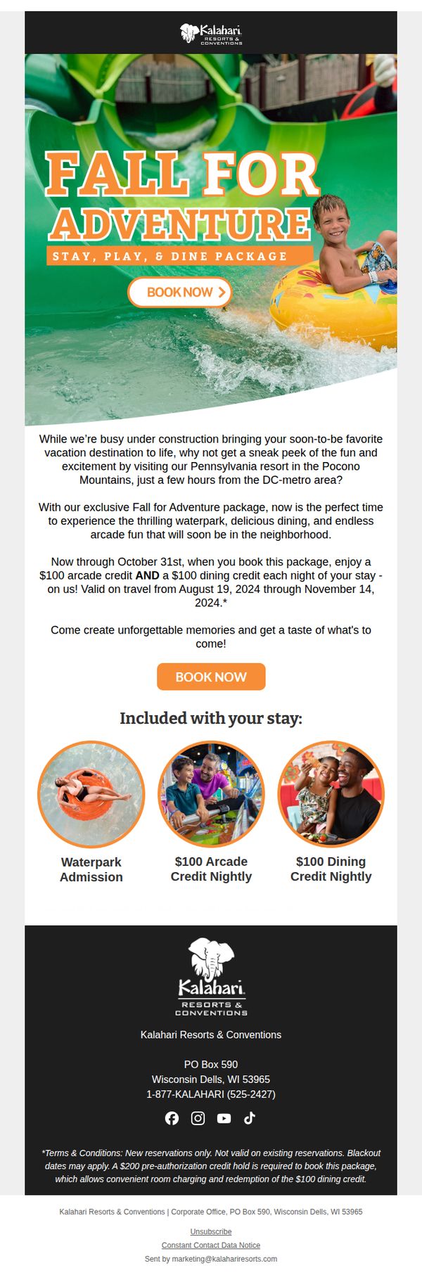 10. Get a FREE Nightly $100 Arcade & $100 Dining Credit On Us!