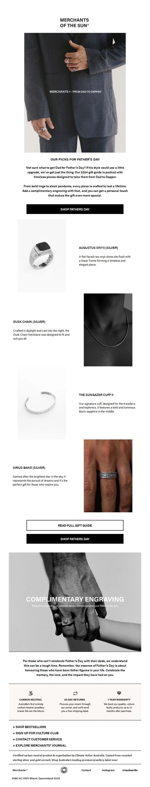 8. Merchants of the Sun : Father’s Day Gift Guide - Jewellery Edition