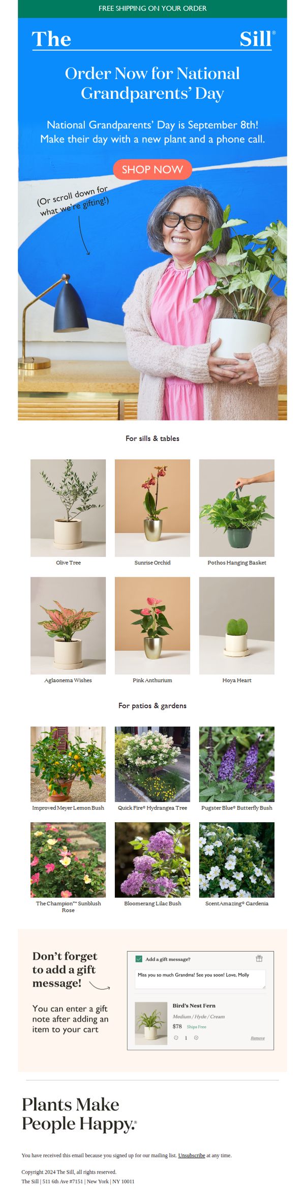 10. Order NOW for National Grandparents Day!