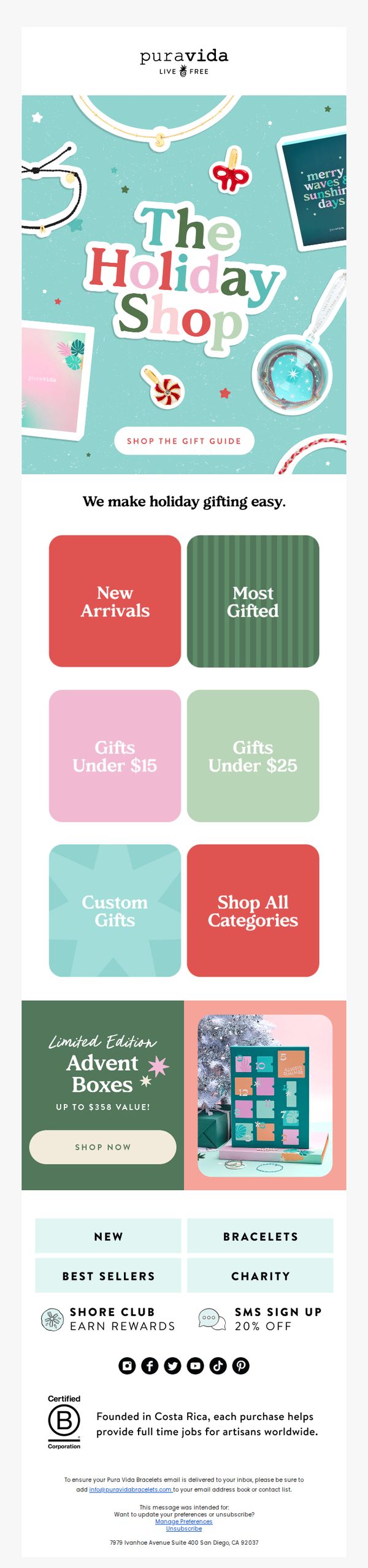 6. Pura Vida Bracelets: Back by popular demand: ADVENT BOXES!