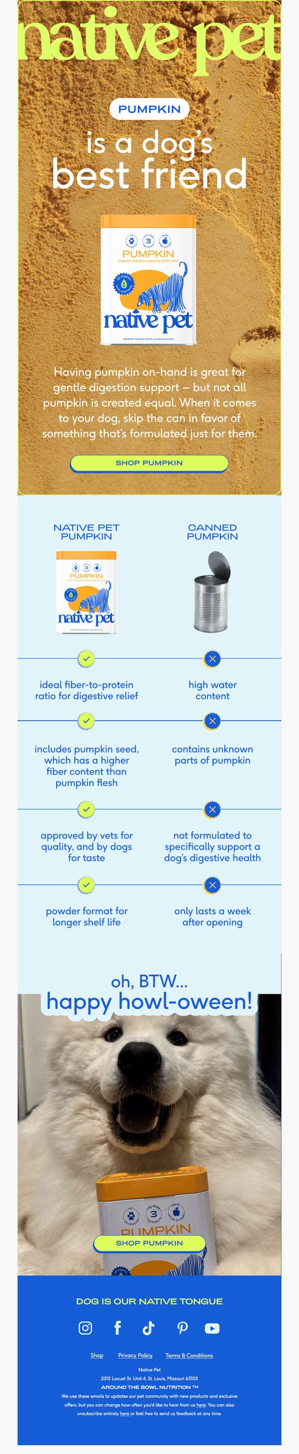 9. Native Pet: tummy troubles? spooky