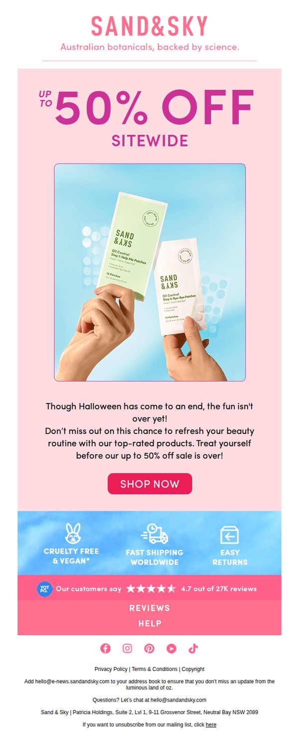6. Up to 50% OFF*: Get it while you can
