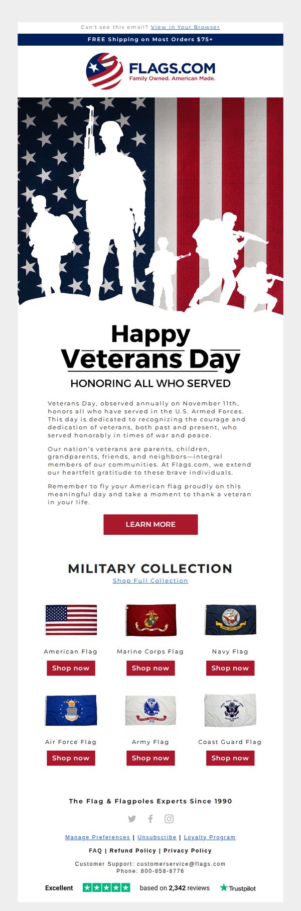 9. Flags.com : 🇺🇸 Honoring All Who Served on Veterans Day 🙏