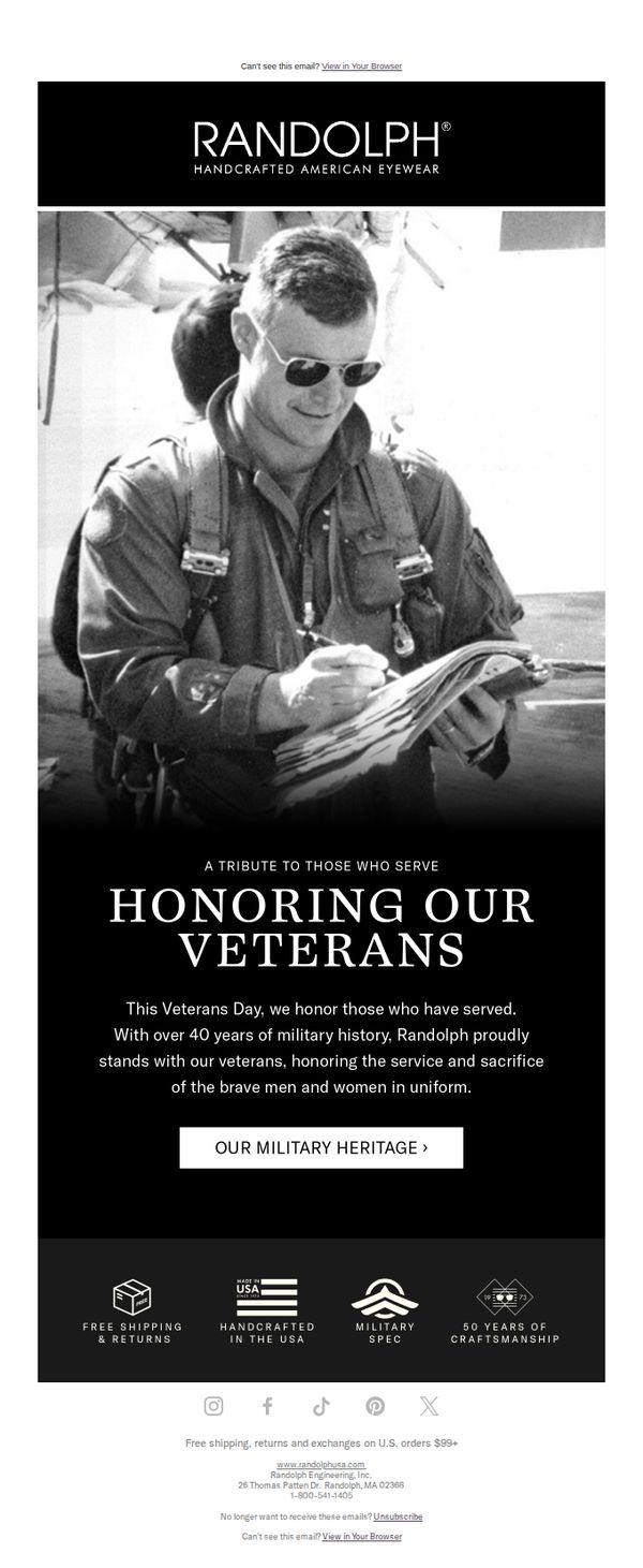 9. Randolph USA: On this Veterans Day 🇺🇸