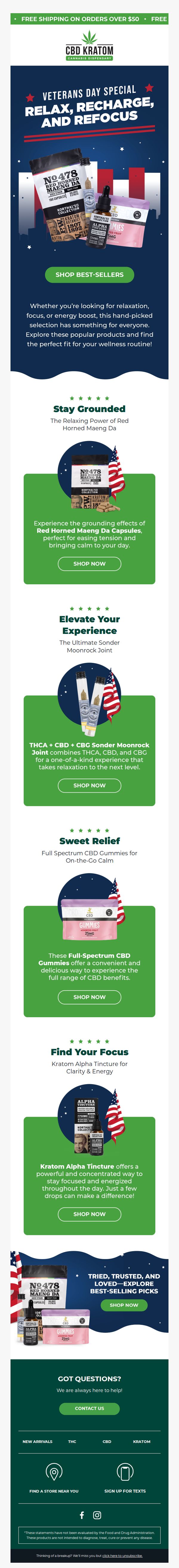 7. CBD Kratom : Honoring Veterans Day with a Collection of Top Picks 🌿