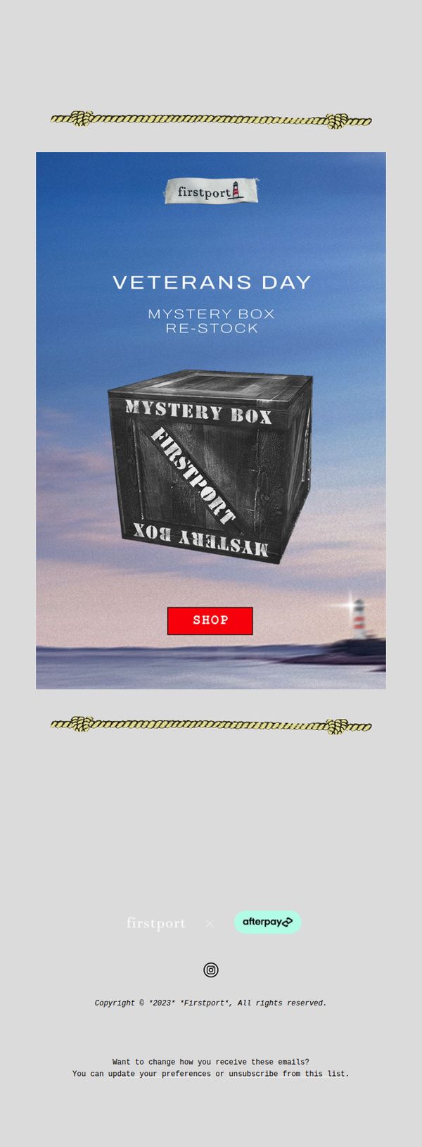 6. Firstport Company: Veterans Day Mystery Box Restock⚓