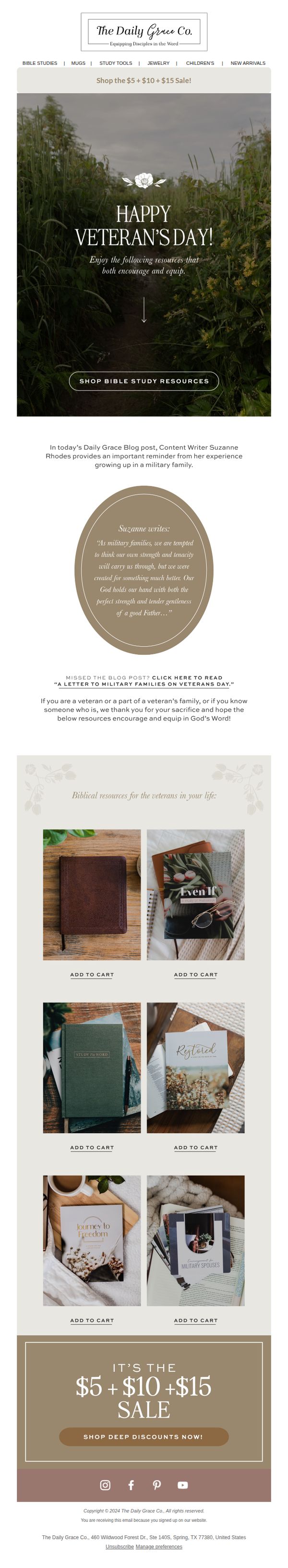 6. The Daily Grace Co.: Resources to encourage and equip you this Veterans Day