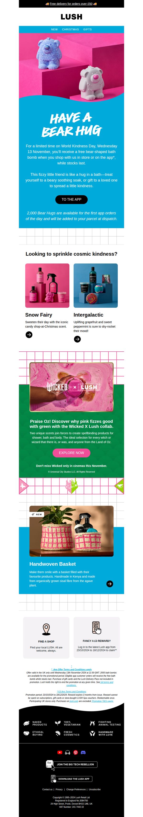 8. Lush - EN: Enjoy a Bear Hug this World Kindness