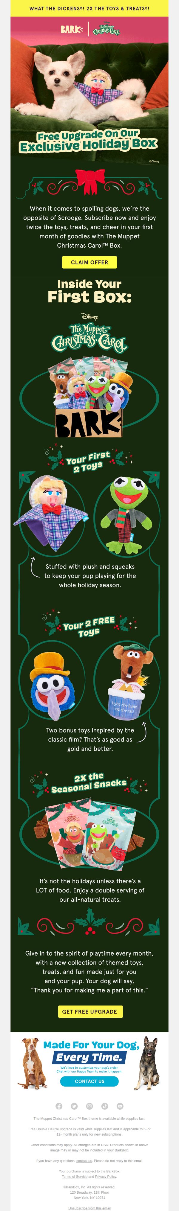 6. Bark Box: Don’t be a Scrooge, get The Muppets Box!