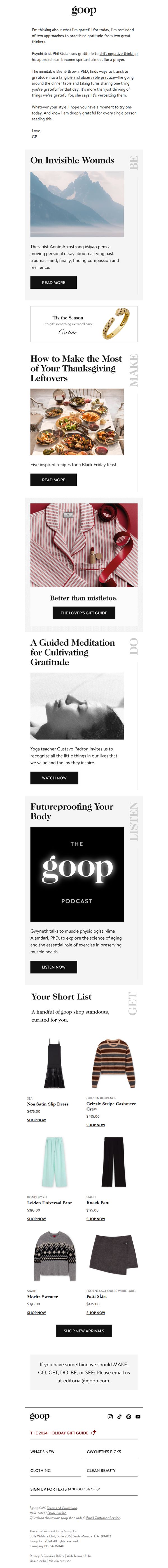 9. the Thursday newsletter