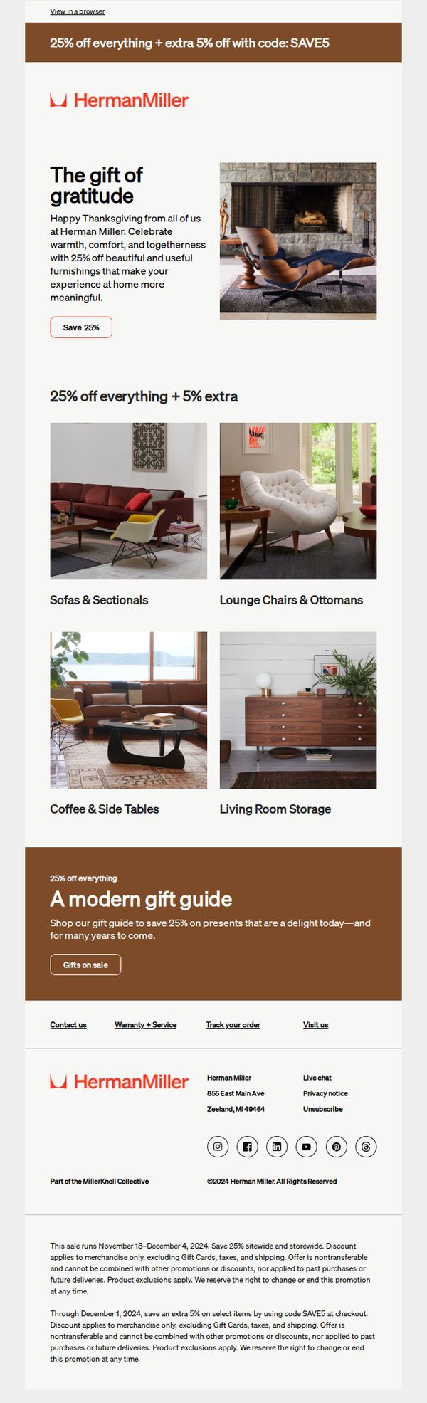7. Happy Thanksgiving from Herman Miller