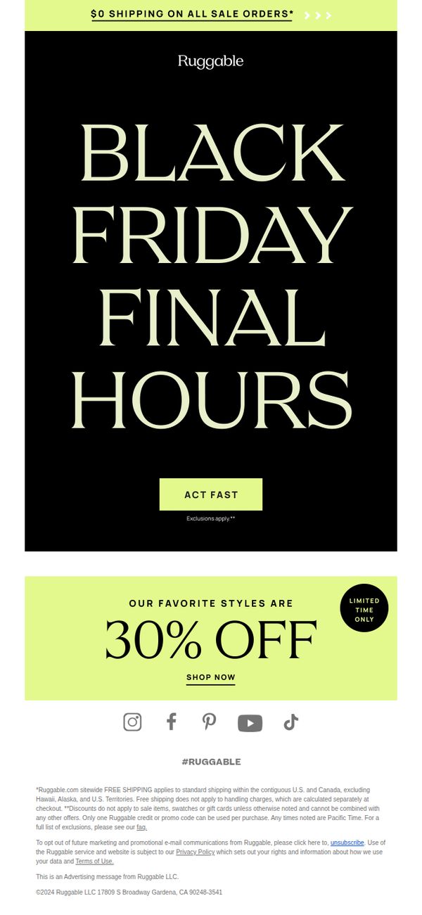 9. FINAL HOURS: Black Friday Sale ⏳