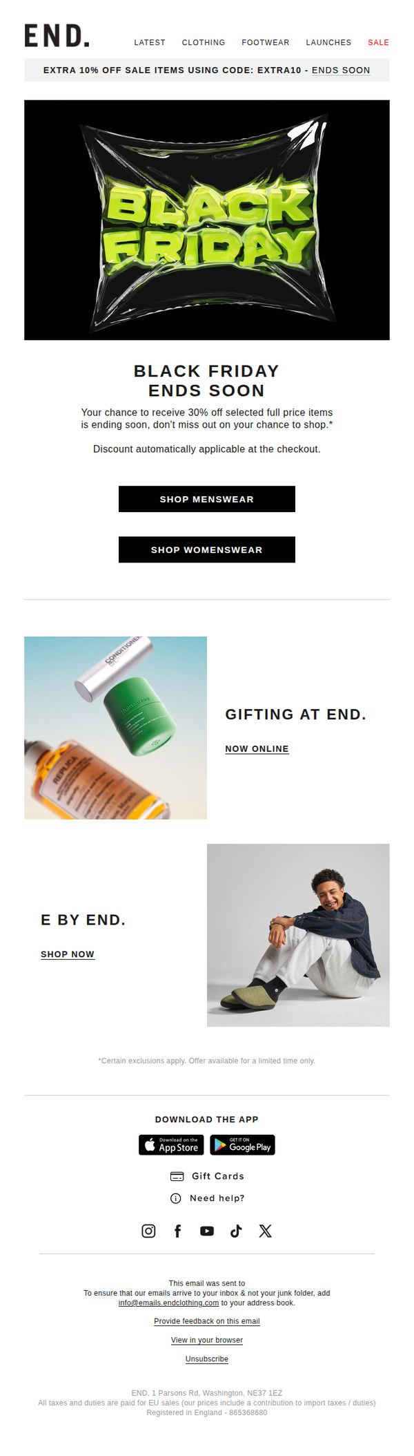 END. Clothing