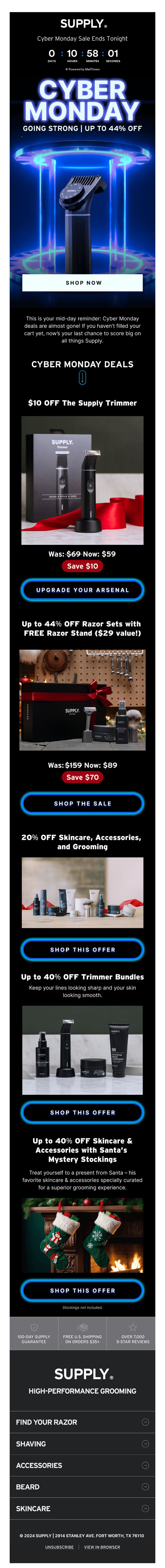 8. Supply: Cyber Monday Deals End Tonight