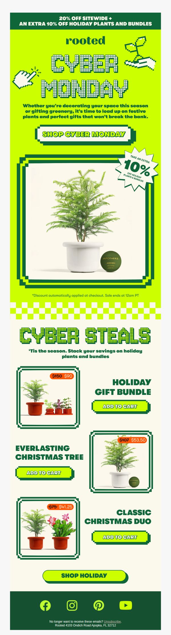 6. Rooted: Cyber Monday ends tonight! 🌿🏃💨