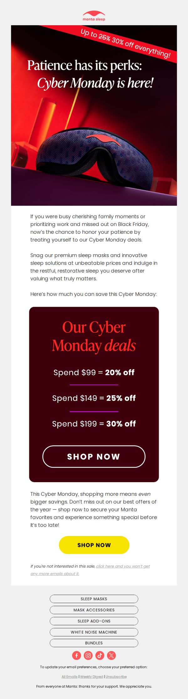 7. Still thinking about our Cyber Monday deals? 🛍️