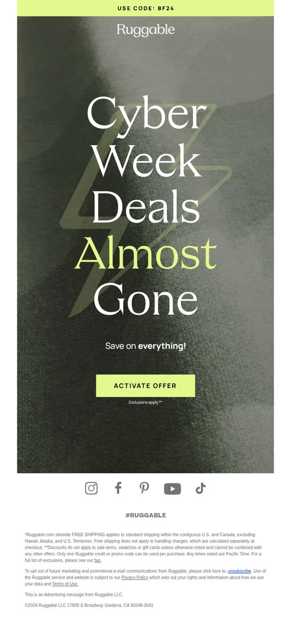 8. Missed Cyber Monday? NBD.