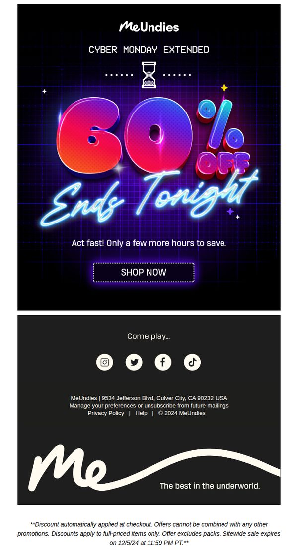 9. 📣 60% Off Sitewide 📣