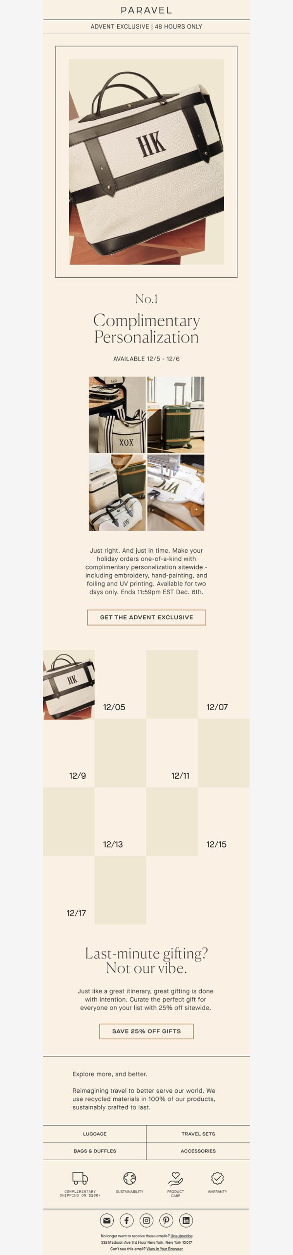 9. Paravel: Advent Exclusive No.1 | 48 Hours Only