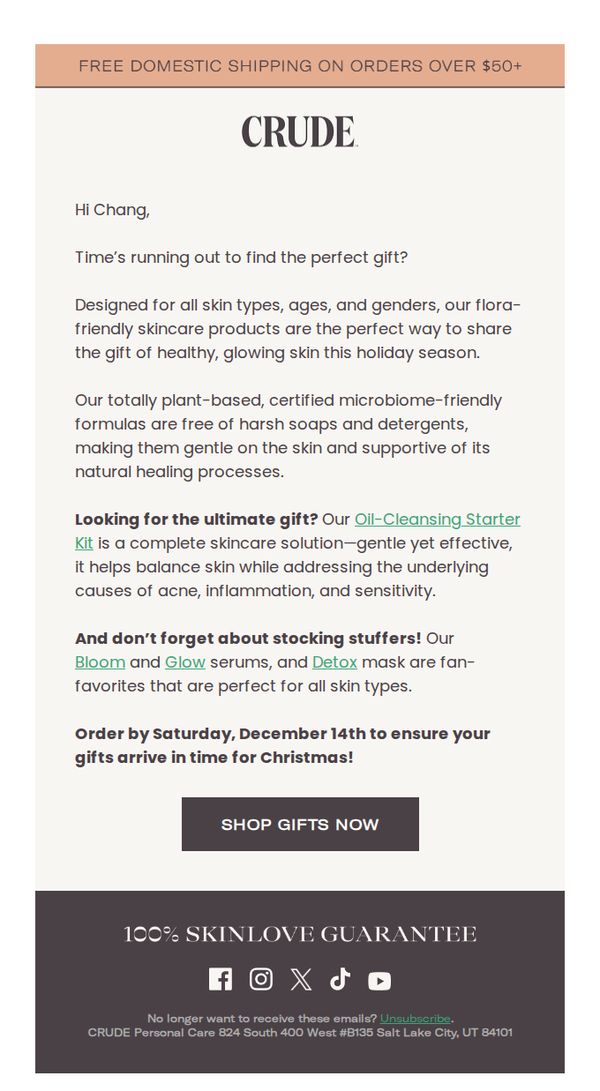 10. Last Chance for Christmas Delivery 🎄