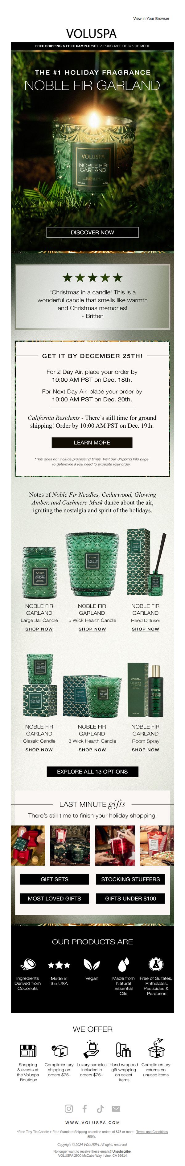 9. Noble Fir Garland: #1 Holiday Fragrance