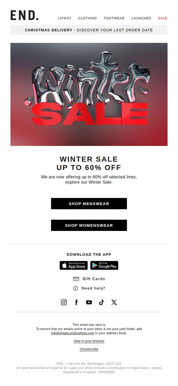 END. Clothing