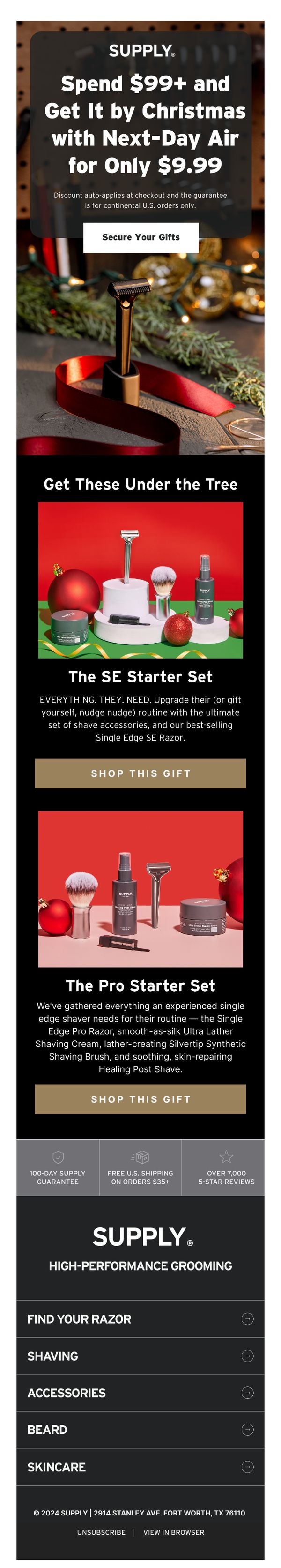 7. Get it by Christmas: $9.99 Next-Day Air