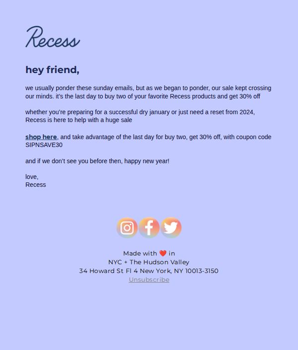 Recess