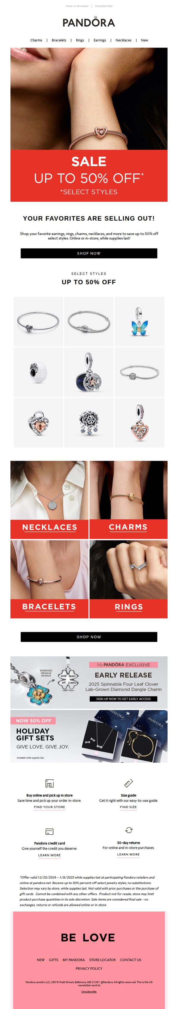 9. Happy New Year! Up to 50% off while supplies last