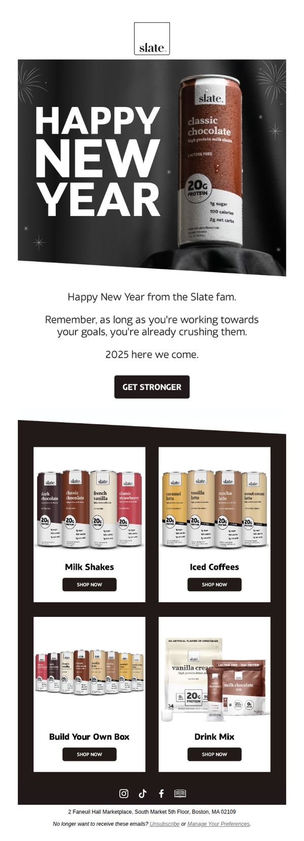 9. Slate Milk: 🎉 Happy New Year!