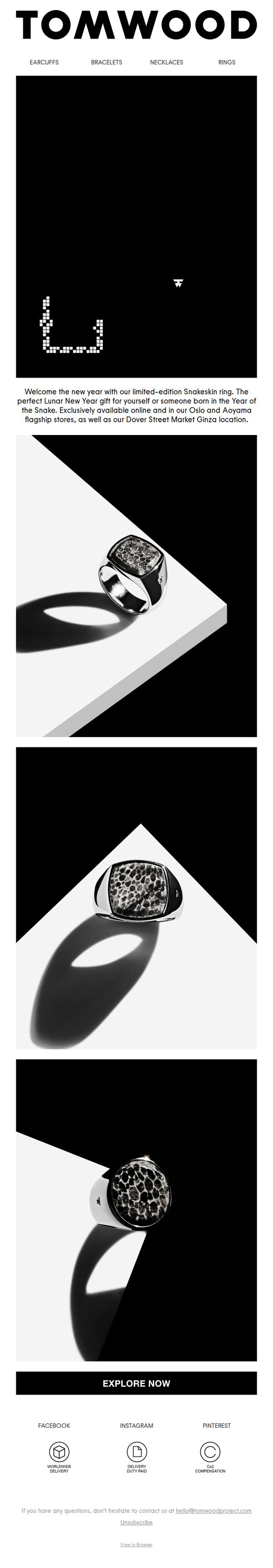 7. Just dropped: Snakeskin ring