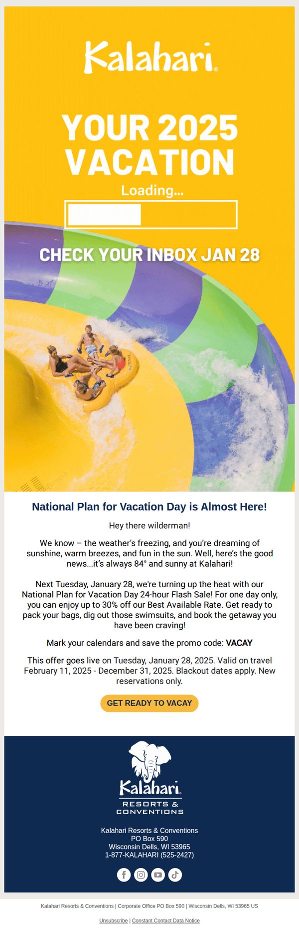 7. 🏖️ Cold Weather Got You Down? Escape to 84° and Sunny! 🌞
