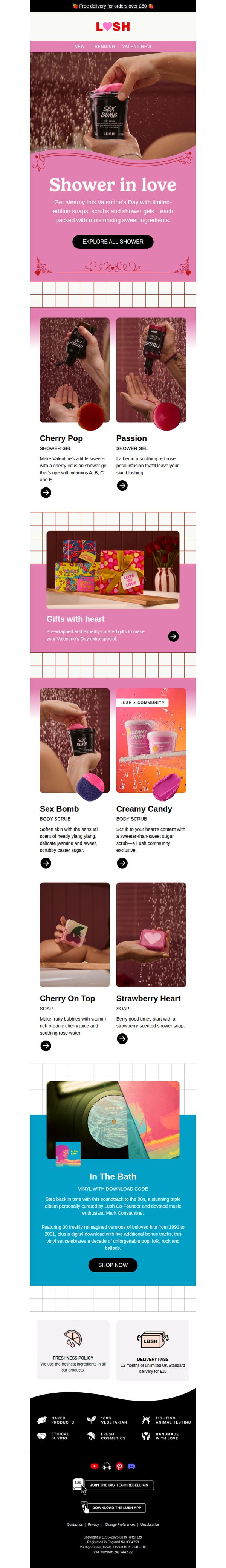 9. Lush - EN: Sweeten up your showers 🍒