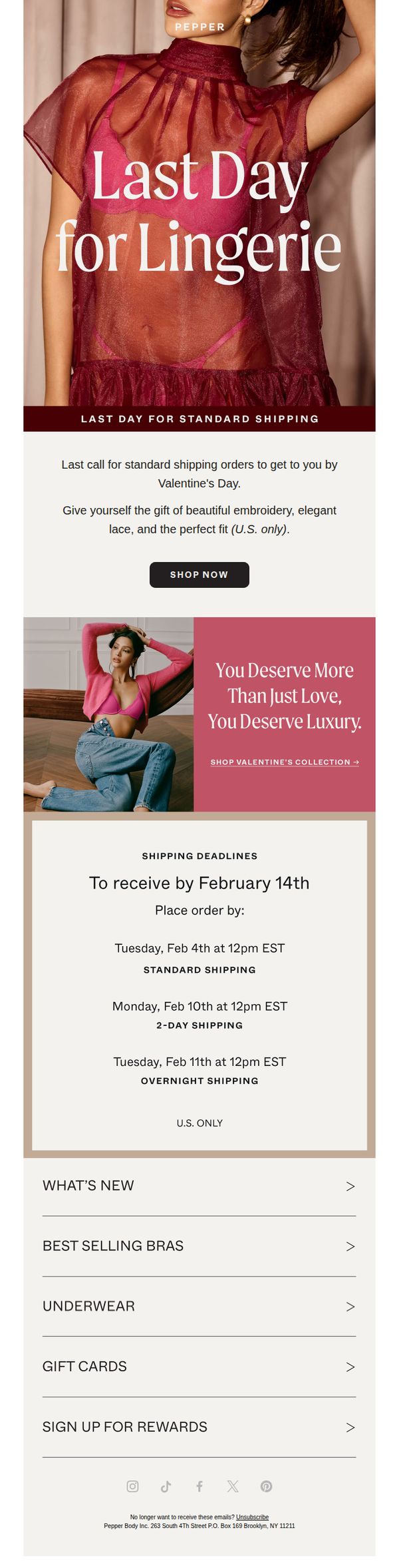 6. 💘 Last Call for Valentine's Day Delivery 💘