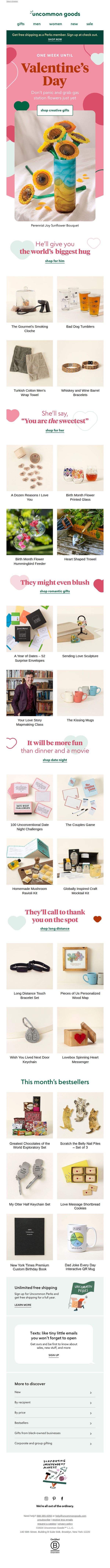 10. One week 'til Valentine's Day