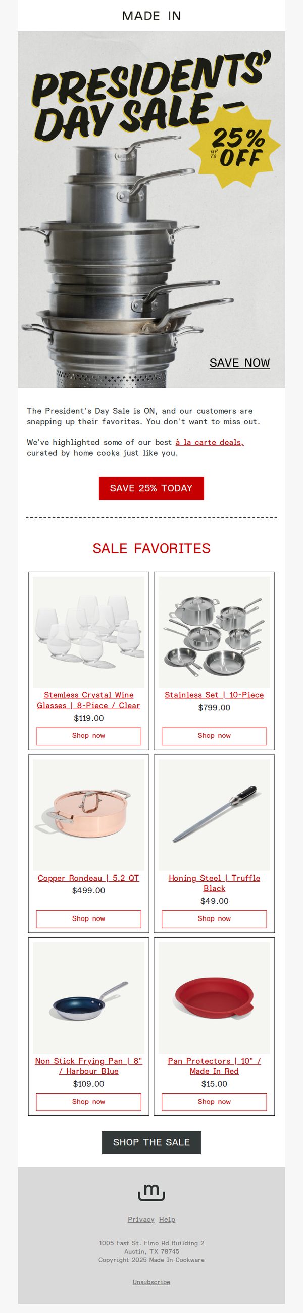 7. Up to 25% Off: Presidents' Day Picks for shenna!