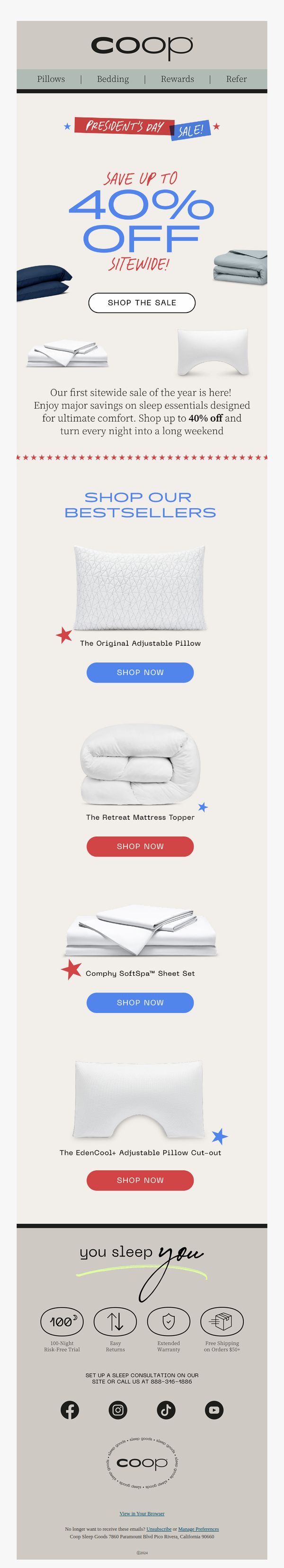 6. Up to 40% Off Sitewide