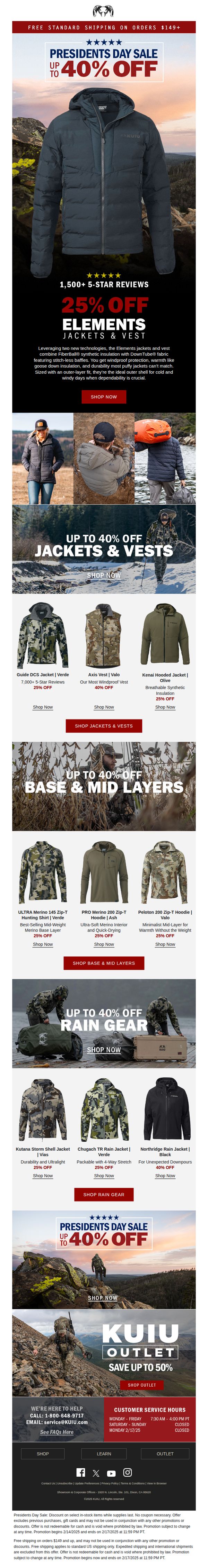 9. Presidents Day Sale – Elements Jackets On Sale