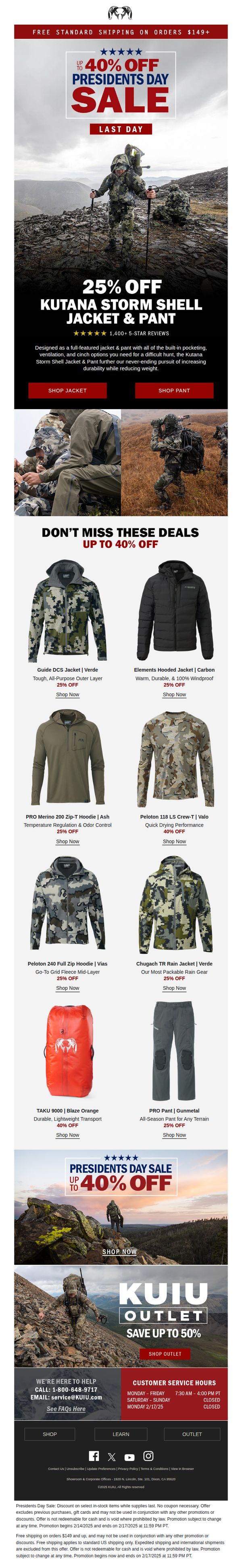 8. Kuiu: Presidents Day Sale Ends Today!