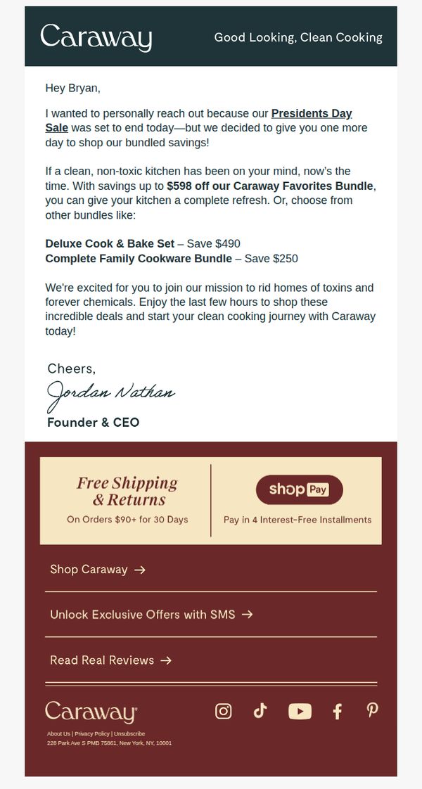 7. One Last Chance: Extra Day to Save Up to $598