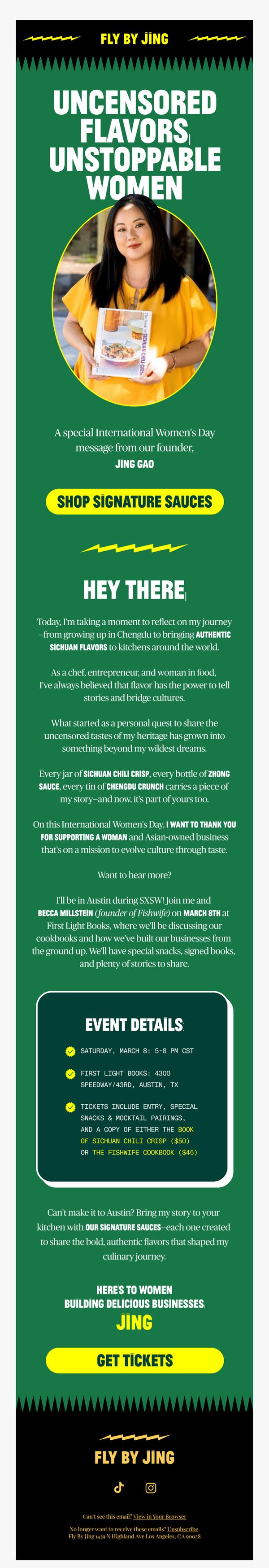 9. 👩‍🍳 A note from our founder this International Women's Day