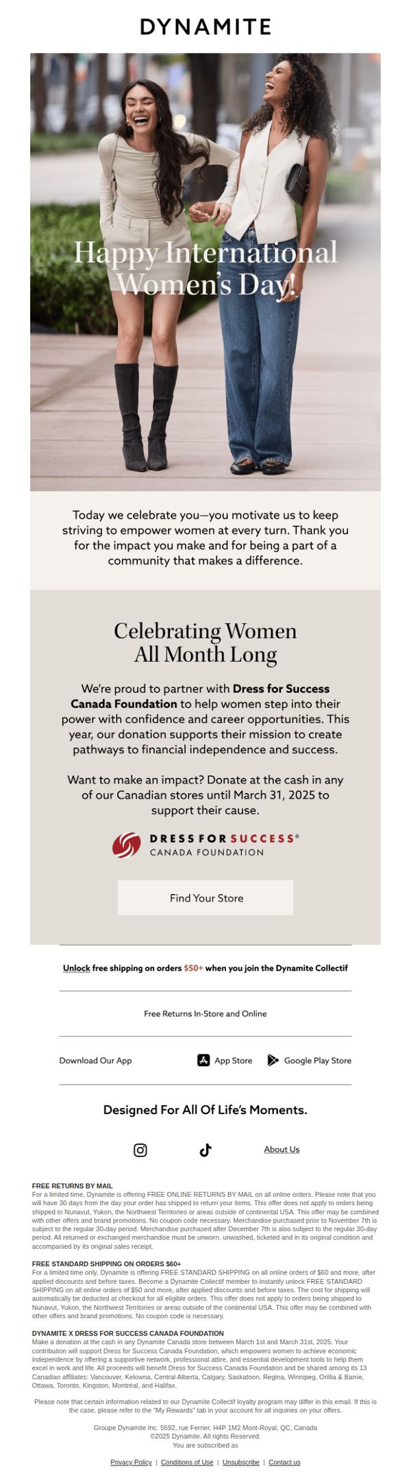 6. Dynamite: Happy International Women's Day!