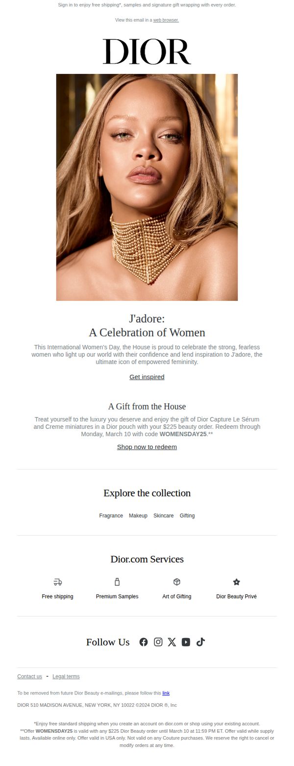 9. Dior Beauty - US: Happy International Women's Day