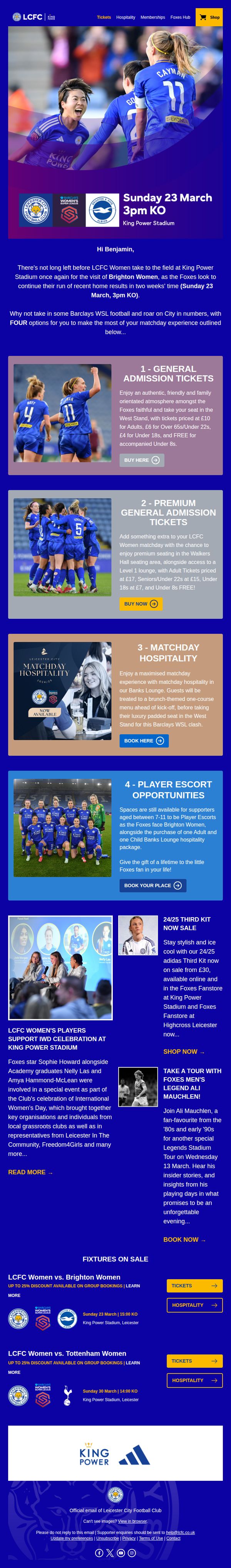 6. 👀 Here's FOUR Matchday Options For Brighton Women 4️⃣
